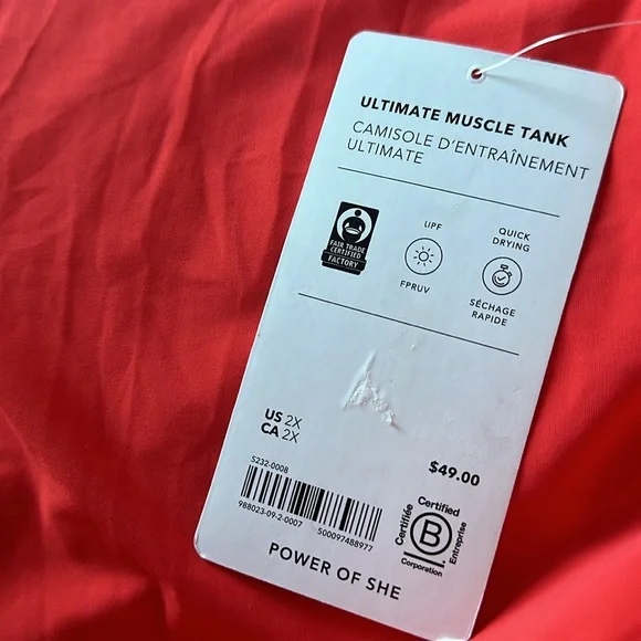 Athleta Women's Orange Tank Top - Picture 6 of 7